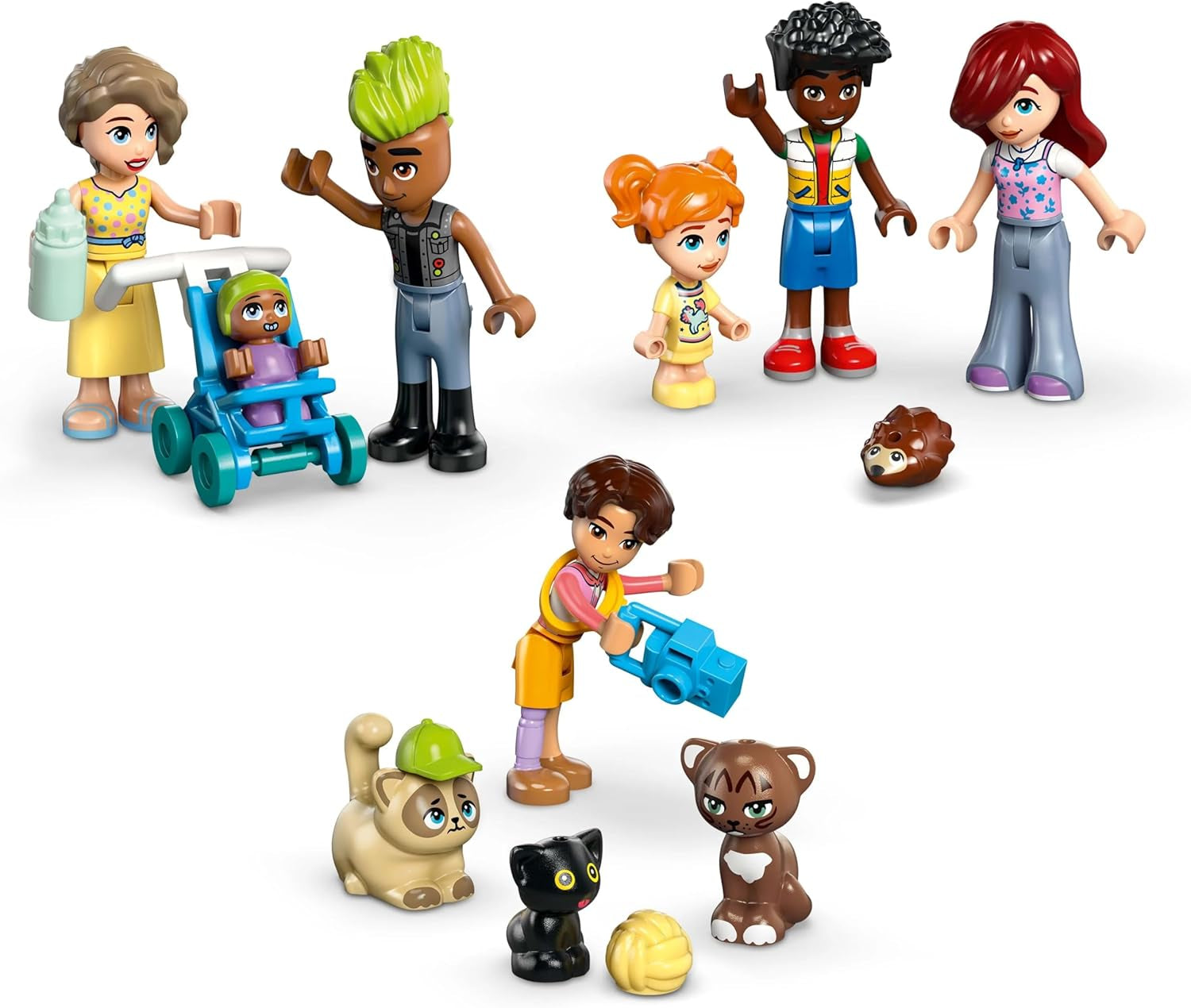 LEGO Friends Heartlake City Living and Shopping Street, set de construcție pentru jocuri de rol cu 9 personaje (inclusiv 7 minifigurine) și 3 pisici, cadou pentru fete și adolescenți, casă de jucării 42670 Seturi de constructie Besuche den LEGO-Store