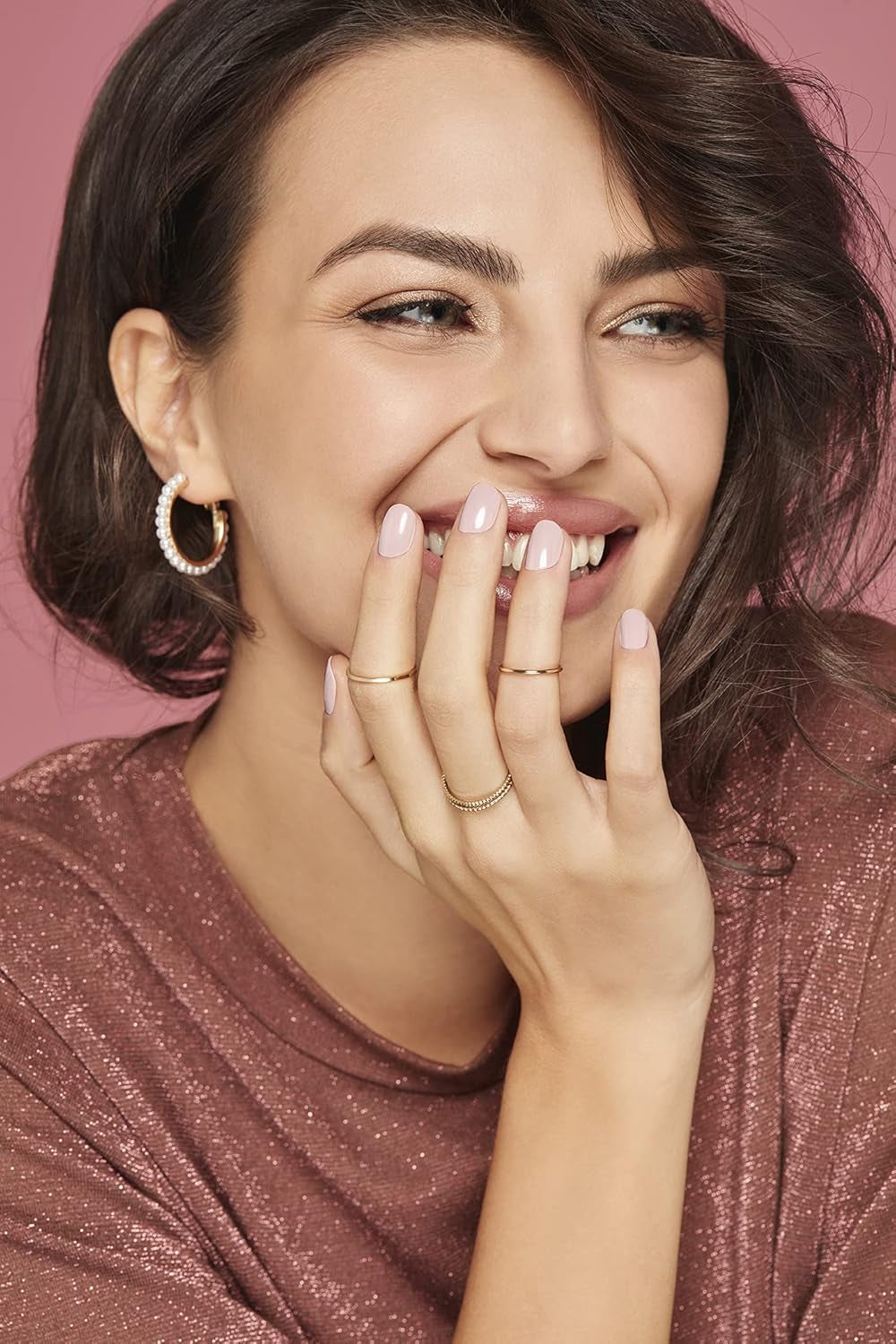 Milano Nagellack-Set zur Stärkung brüchiger und geschwollener Nägel, 9,5 ml und Nagellack 10 Days Long N.882 Nude Rose, langanhaltender Glanzeffekt, 11 ml