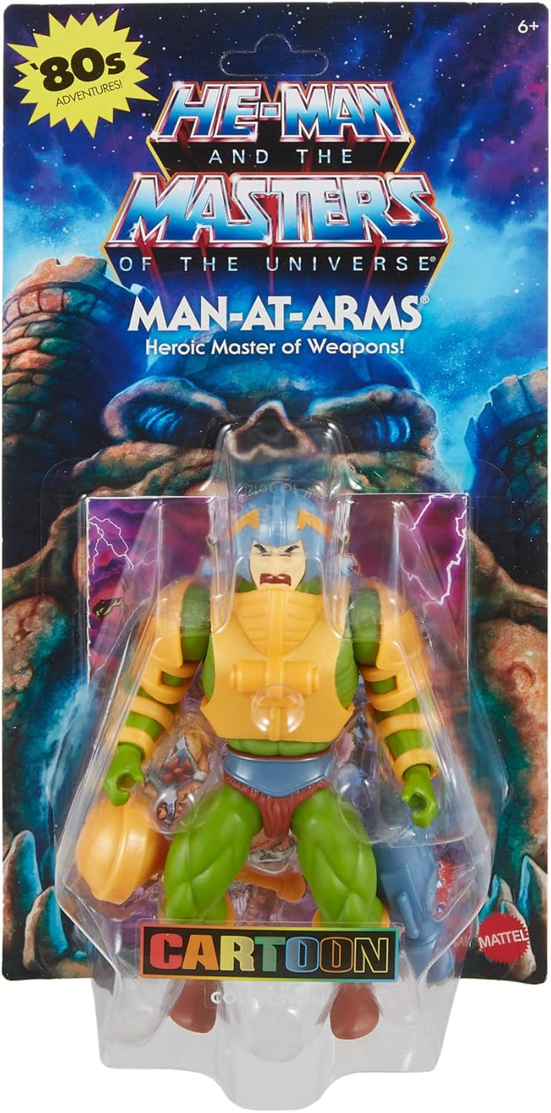 Jucărie Masters of the Universe Origins, Man-At-Arms Duncan figurină de acțiune din colecția de desene animate, înălțime aprox. 14 cm, erou cu armură detașabilă și accesorii, HYD25 Action figures Naty Shop