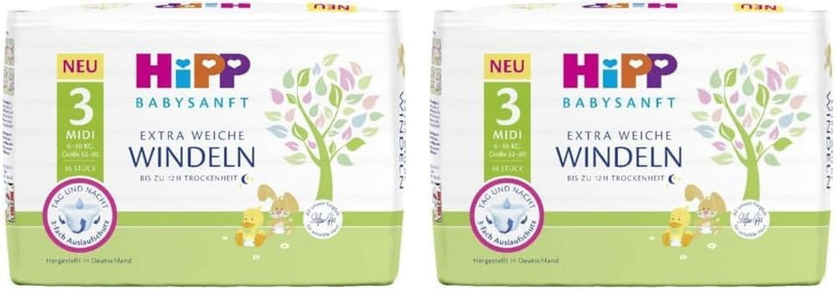 Windeln Midi 3 Single (2er Pack) Mutter und Kind Naty Shop