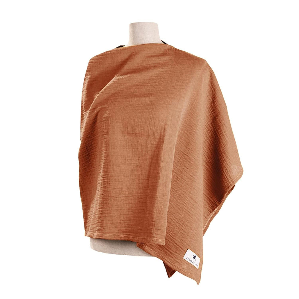 Julius Zöllner Stillbluse aus 100 % Musselin-Baumwolle, OEKO-TEX STANDARD 100, Made in Germany Accessoires Essen und Stillen Bebe Naty Shop Rust