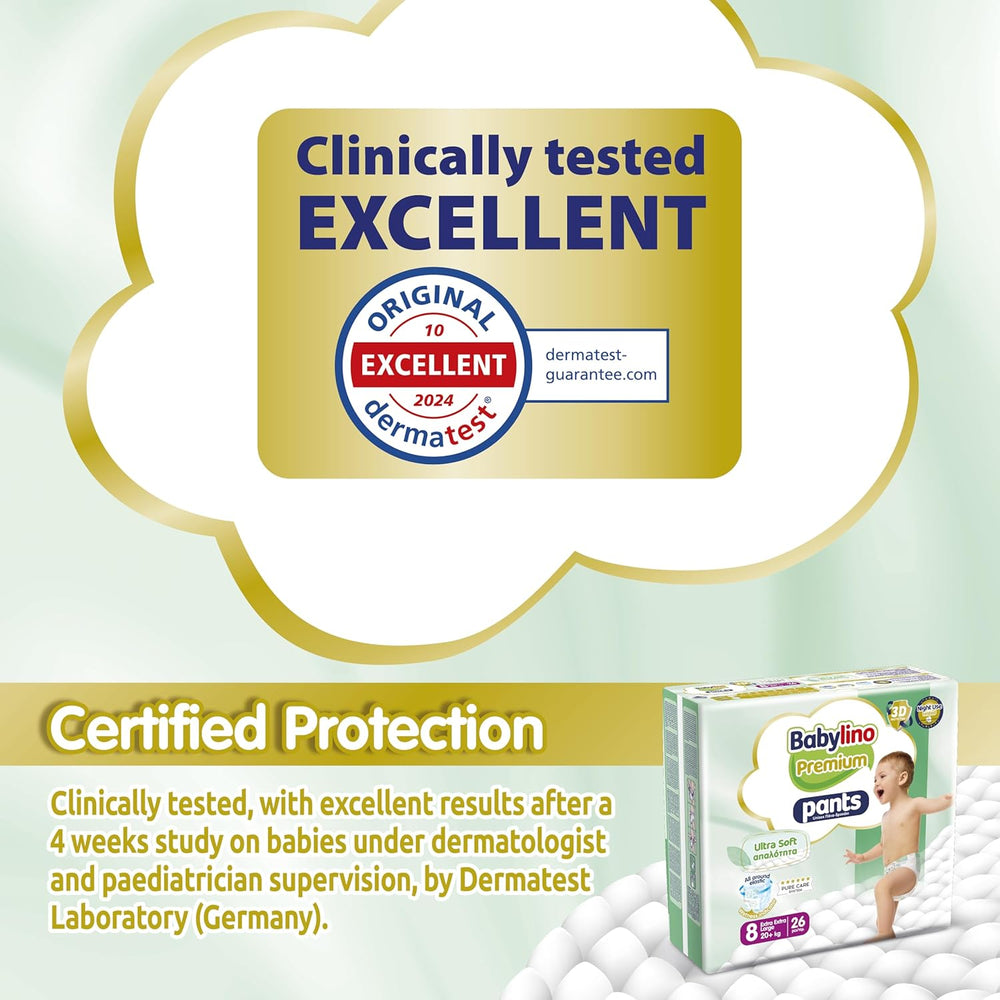 Premium-Hose Größe 8 mit Ultra-Soft-Filter, XXL (20+ kg), 104 Stück