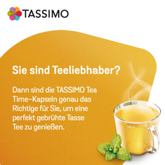 Tassimo Kapseln Tea Time Grüner Tee mit Minze, 5 x 16 Pads, 80 Teekapseln