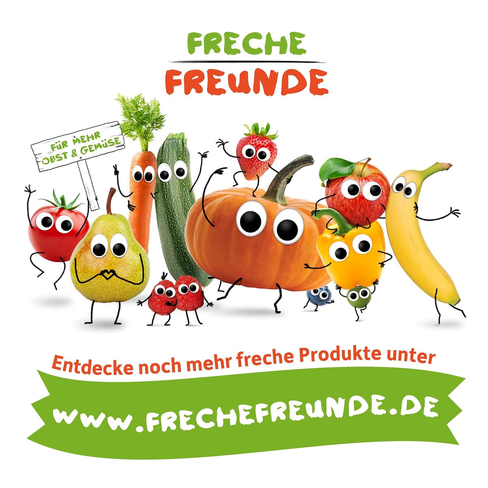 FRECHE FREUNDE Bio-Fruchtgelees, Apfel-, Himbeer- und Reislutscher, fruchtig süßer Snack für Kinder, glutenfrei, vegan, 20er Pack (20 x 30 g)