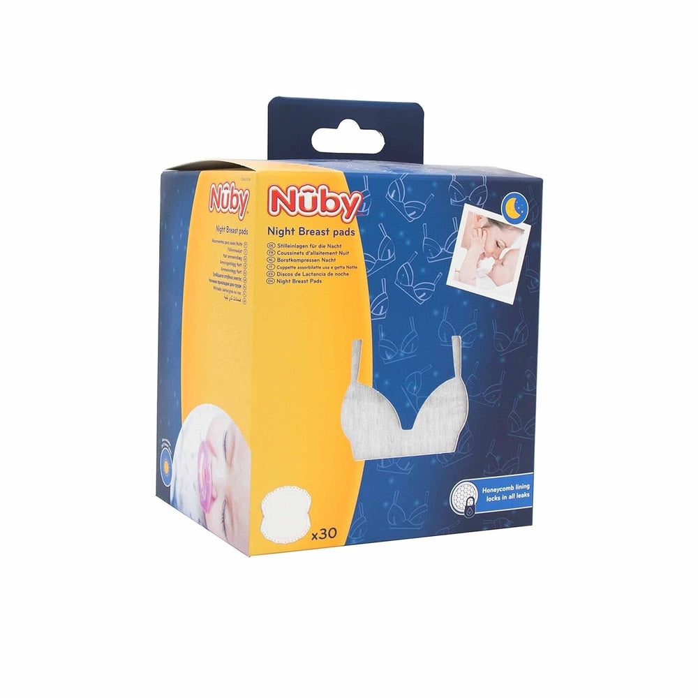 Nuby – 2 Packungen ultrafeine Stilleinlagen für die Nacht – 2 x 30 Stück Zubehör Essen und Stillen Bebe Naty Shop