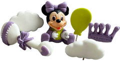 Set 6 decoratiuni comestibile din zahar, Minnie Mouse Decoratiuni din Pasta de Zahar Naty Shop