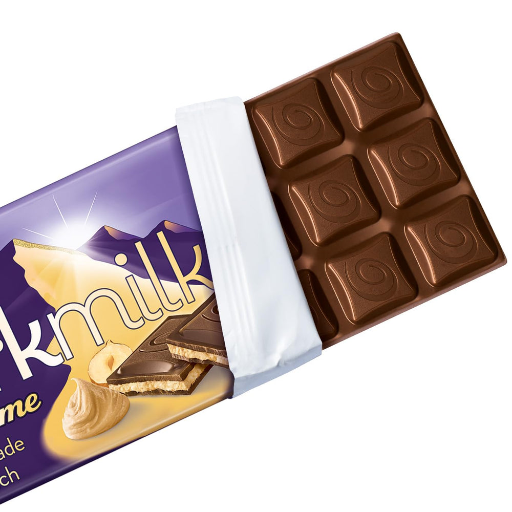 Milka Black Milk – Alpenschwarze Schokolade mit Milch- und cremiger Nougatfüllung – 85g (5er Pack)