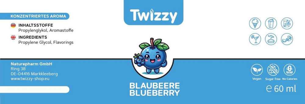 Twizzy Cranberry, Lebensmittelaroma - 60 ml - Intensives Aroma - Ideal zum Backen Aromen Naty Shop