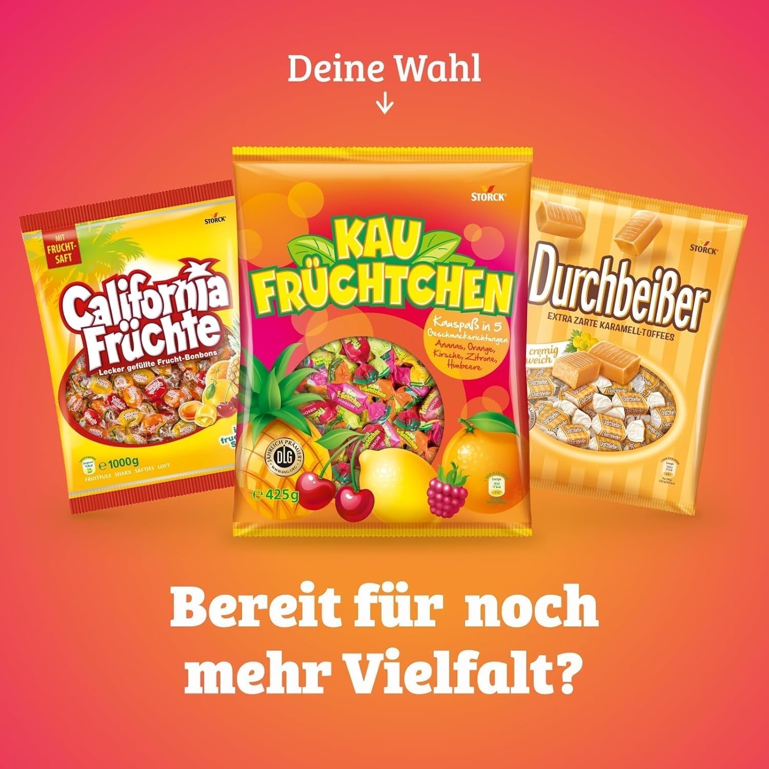 Kaufrüchtchen – 1 x 425G – Karamellbonbons mit fünf Fruchtgeschmacksrichtungen Naty Shop
