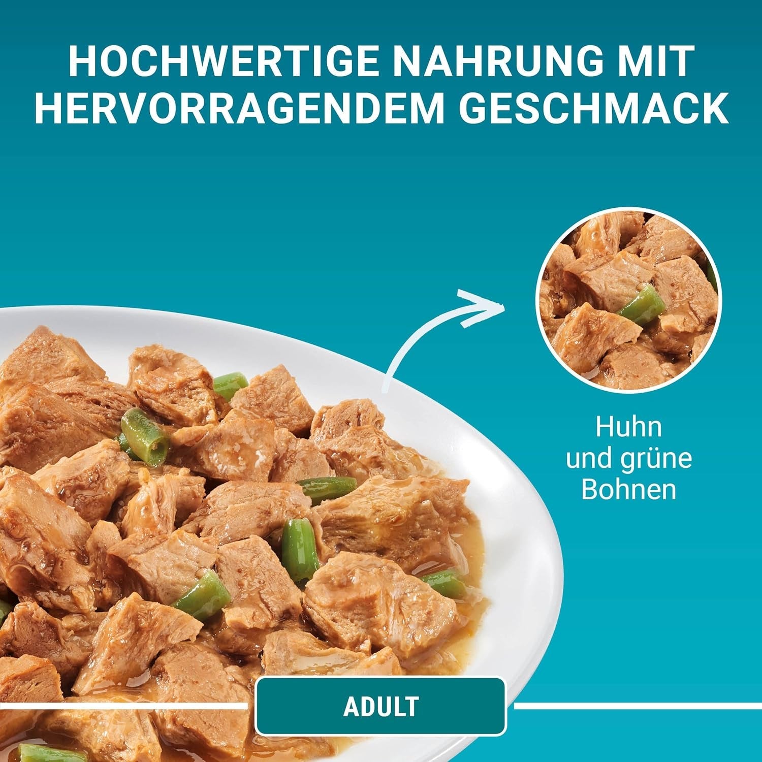 Hrană umedă pentru pisici PURINA ONE Adult, bucăți fragede în sos cu pui, pachet de 26 (26 x 85g)