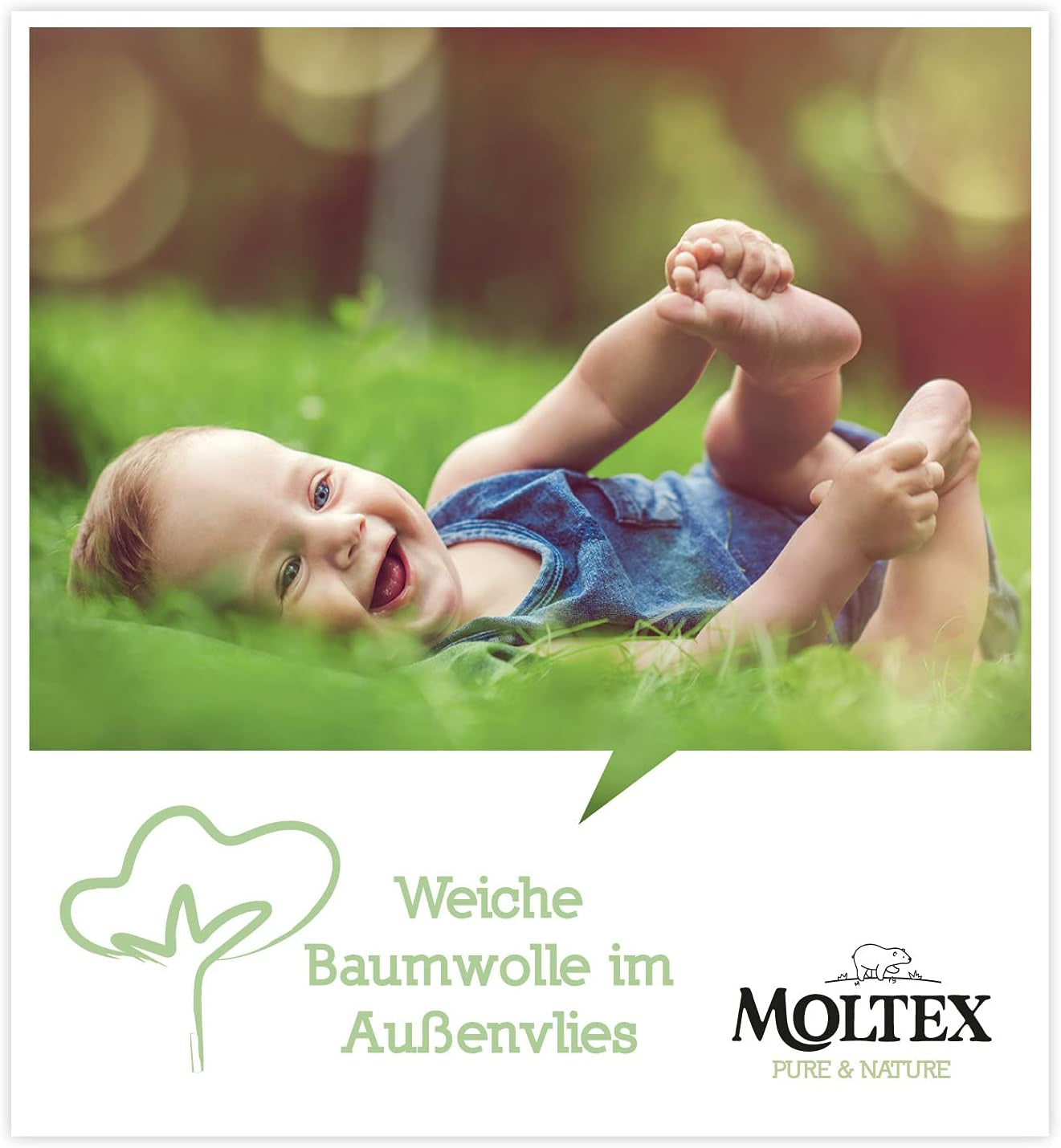 Pure & Nature Bio-Windeln, Größe 6 XL (17–28 kg), Monatsbox mit 84 Bio-Windeln