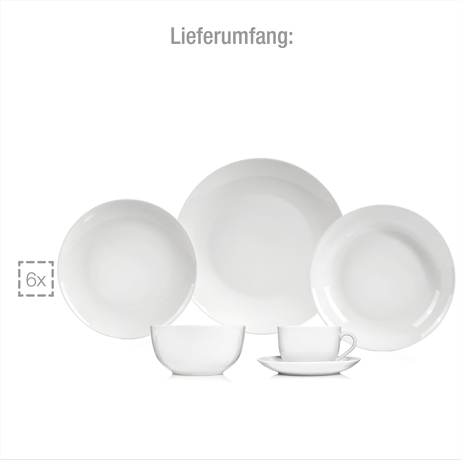 Set de veselă SÄNGER New Port, 36 de piese, pentru 6 persoane | COLECȚIA PREMIUM