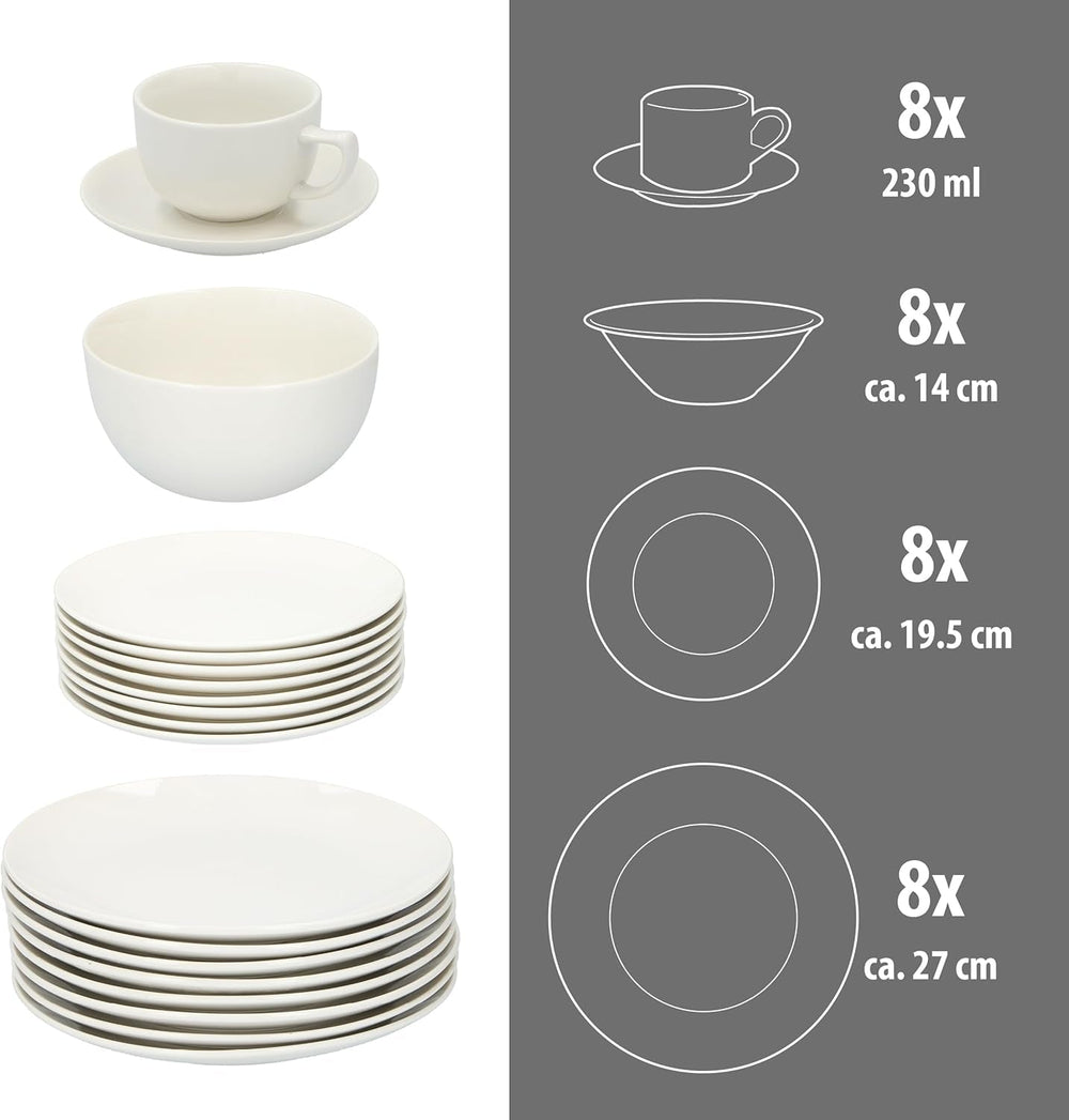 Feluri de mâncare Alpina 8 persoane - 40 -PART PATRU VÂRZIUNE GRASTERASE Seturi vesela masa Naty Shop