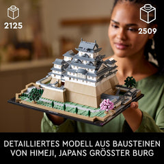 LEGO Architecture Himeji Castle, Modellbausatz für Erwachsene, Wahrzeichen-Sammlung, kreatives Garten- und japanisches Kultur-Fan-Set mit Kirschblütenbaum, Geschenk für Sie und Ihn 21060 Bausets Besuchen Sie den LEGO-Store
