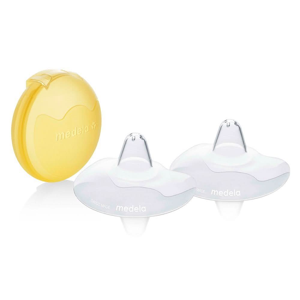 Medela Contact Brusthütchen – Bpa-Frei – Aus Ultradünnem, Weichem Silikon – Inklusive 2 Brusthütchen Und Etui – 20 Mm, Medium Zubehör Essen und Stillen Baby Naty Shop L