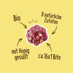 HAFERVOLL Minis Raps und Banane 8x 65g - Bio-zertifiziert, mit Honig, ohne Zuckerzusatz, ideal zum Teilen