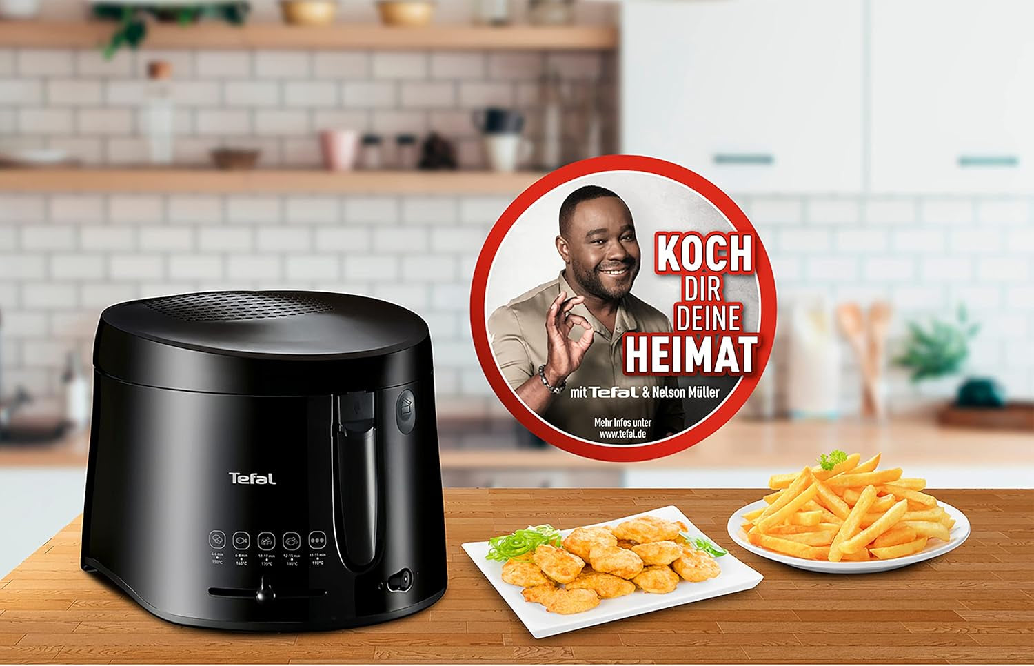 Tefal Maxi Fry Fritteuse, Cool-Wall-Technologie, 1,2 kg, einstellbarer Thermostat. Haushaltsgeräte Naty Shop