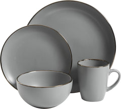 Set de veselă Rockaway din ceramică, rotund, pentru 4 persoane Seturi vesela masa Naty Shop