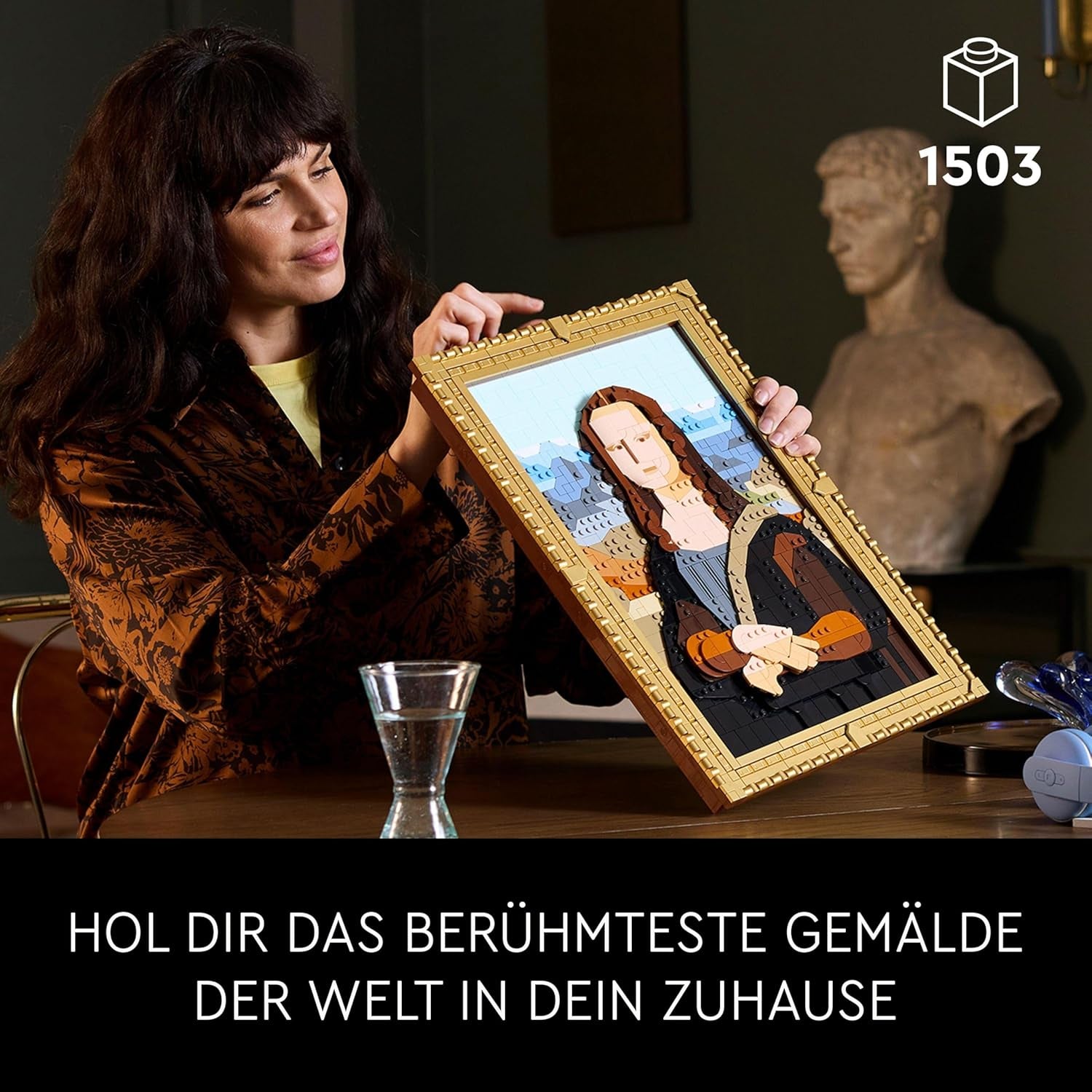 LEGO Art Mona Lisa, Erwachsenenset, Leonardo Da Vinci-Gemälde zum Aufhängen, kreative Aktivität für Männer und Frauen, Geschenk für Kunstliebhaber, italienische Renaissance-Kunst 31213 Bausets Besuchen Sie den LEGO-Store