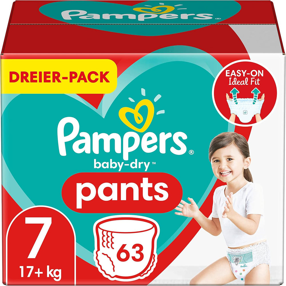 Pampers Baby-Dry Windeln, Größe 8, 43 Windeln, ab 19 kg, Jumbo+ Packung