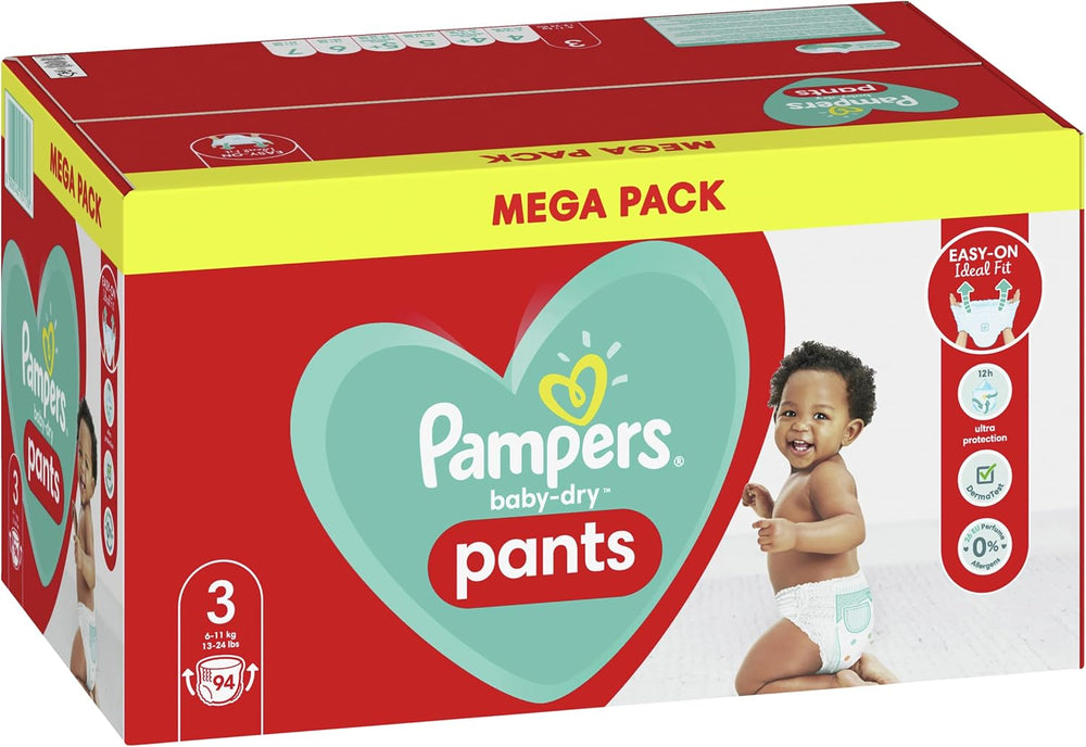 Pampers Baby-Dry Windeln, Größe 8, 43 Windeln, ab 19 kg, Jumbo+ Packung