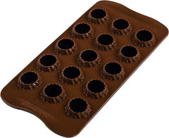 Silikomart 199384, Flammen-Schokoladen-3D-Form