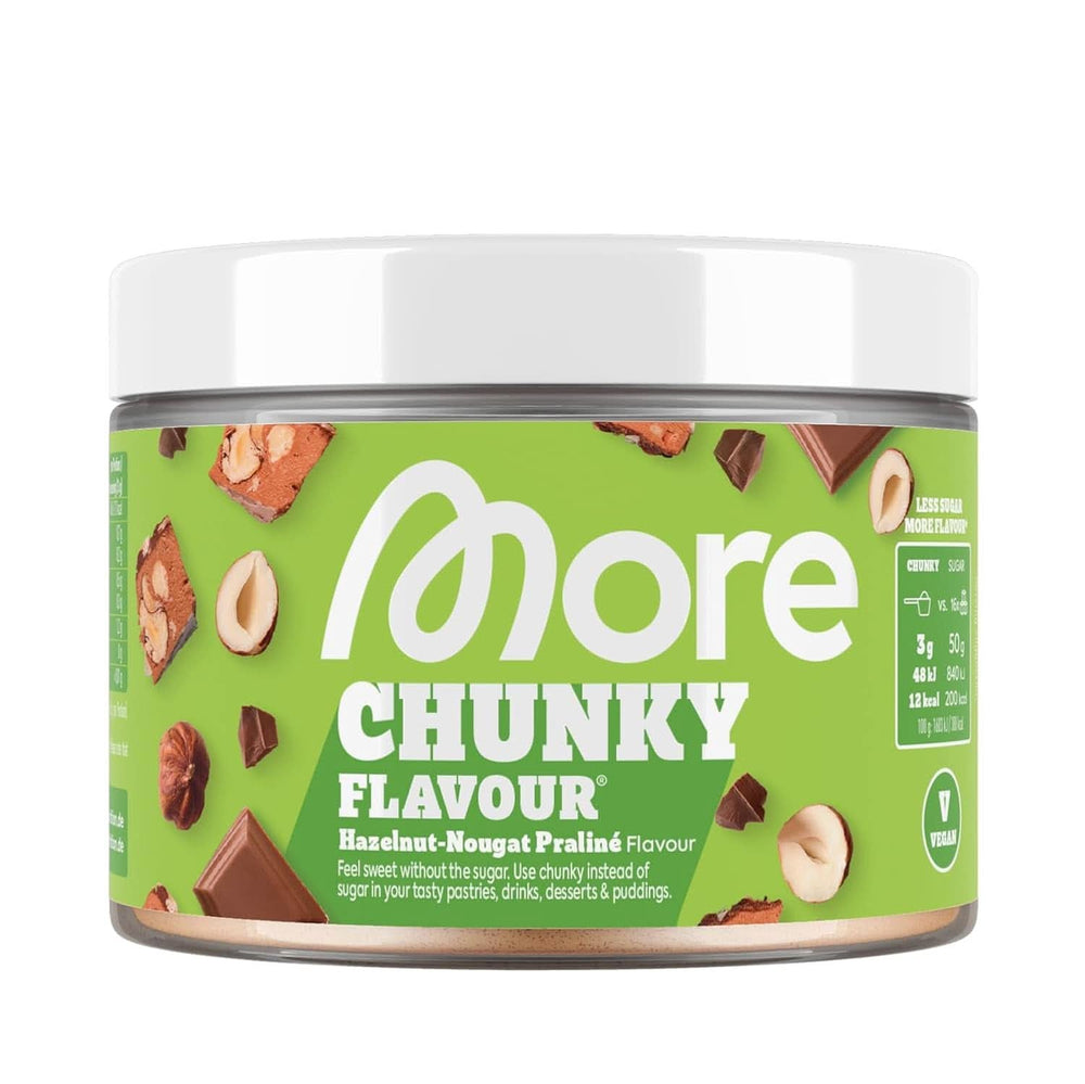 MEHR Chunky Flavour, Blueberry Cheesecake, Aromapulver zum Süßen mit Inulin und Laktase, 150 Gramm Süßstoffe Naty Shop 150 Gramm Pralinen mit Walnüssen und Haselnüssen