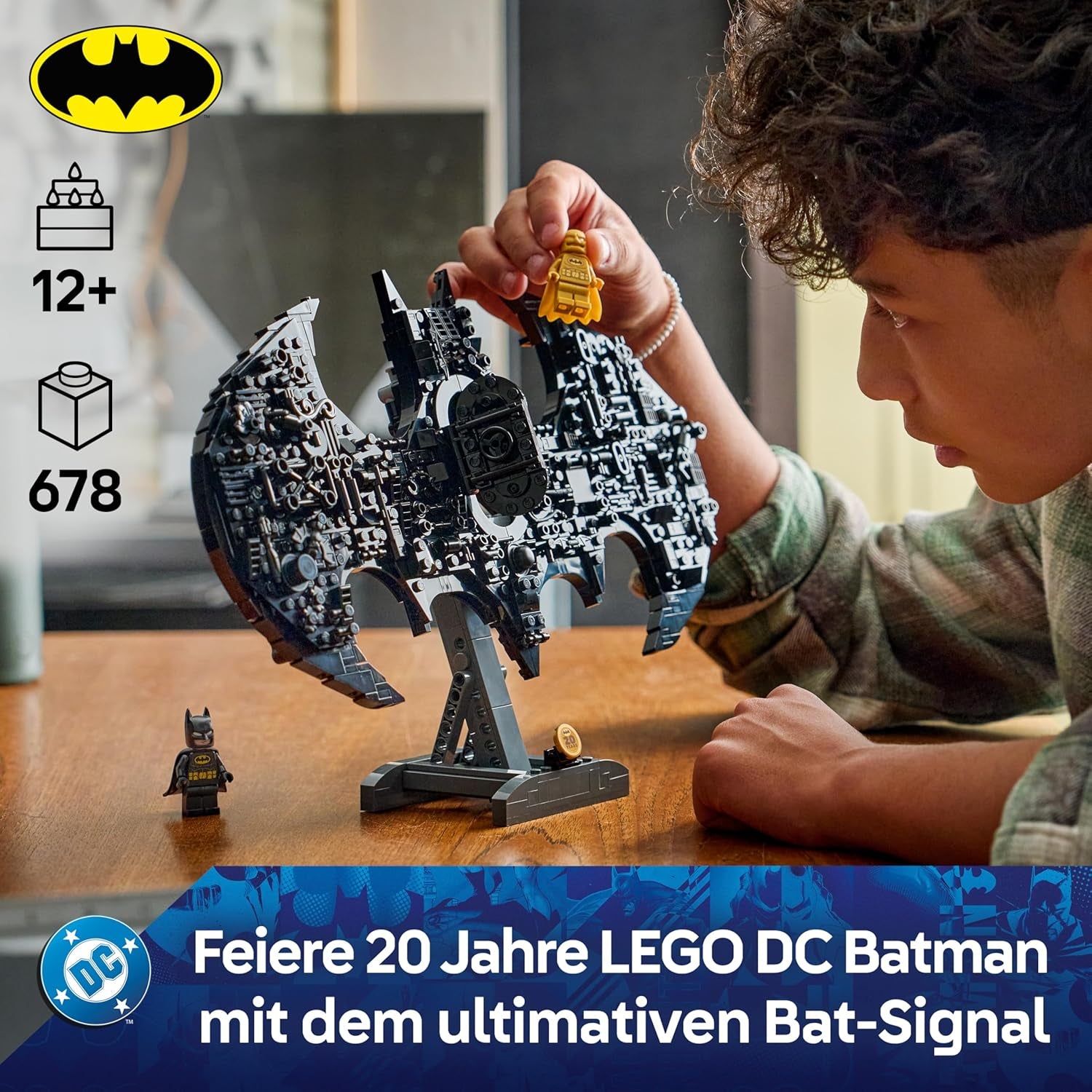 LEGO DC Batman: Batman Logo – Superhelden Spielzeug mit Minifiguren – Kreativer Modellbau für Jungen und Mädchen – DIY Deko für Kinderzimmer – Geschenk für Fans ab 12 Jahren – 76330
