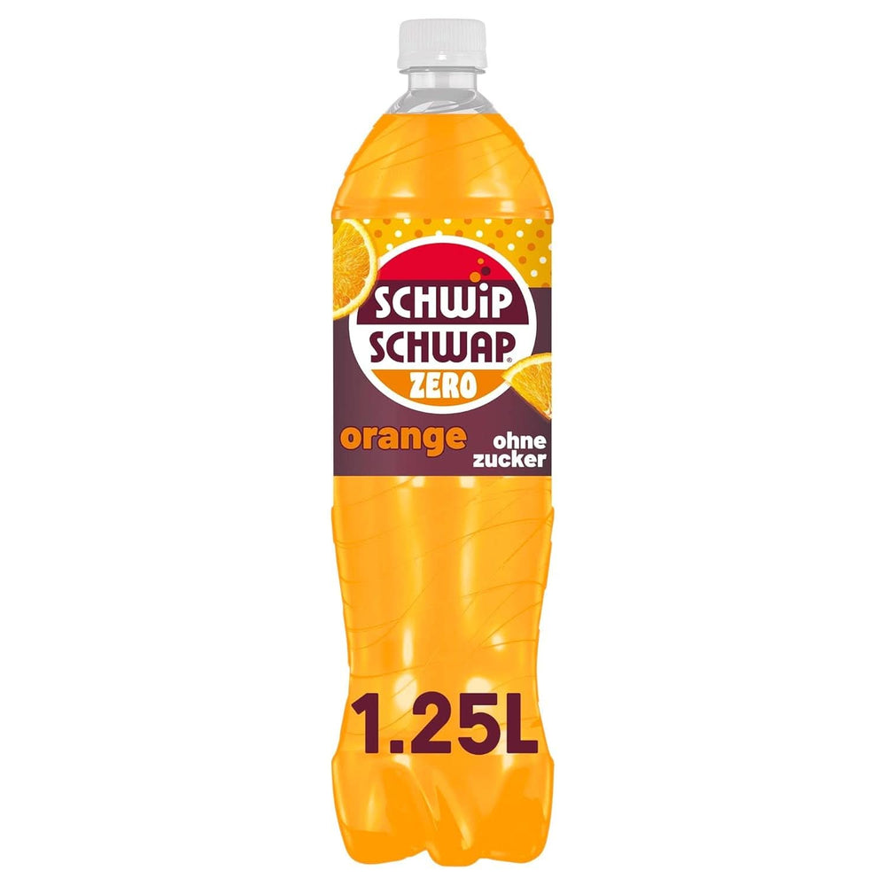 Schwip Schwap Zero Orange, Erfrischungsgetränk mit Orangengeschmack, Set 6 x 1,25 Liter Alkoholfreie Getränke Naty Shop