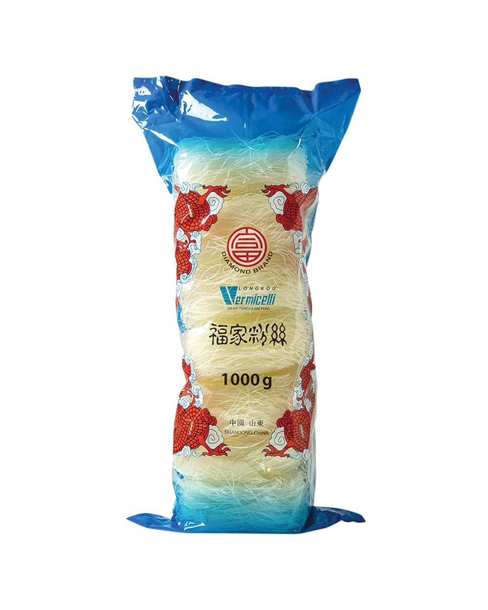 DIAMOND Glasnudeln, lange Glasnudeln, natürlich vegan und glutenfrei – 1 x 1 kg