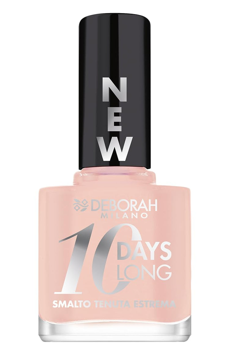 Milano Nagellack-Set zur Stärkung brüchiger und geschwollener Nägel, 9,5 ml und Nagellack 10 Days Long N.882 Nude Rose, langanhaltender Glanzeffekt, 11 ml