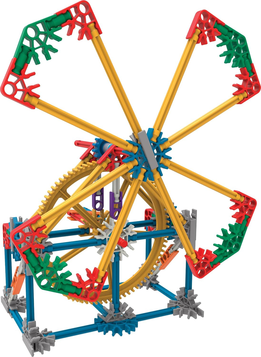 MINT-Forschung Getriebe-Baukastenset, K'NEX Bildung, Basic Fun, 79318, Lernset mit 3 Funktionenden Designs, Technik für Kinder, Konstruktionsspielzeug für Jungen und Mädchen ab 8 Jahren