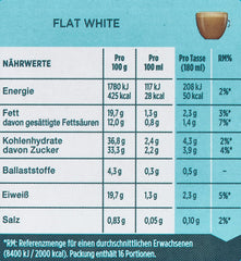 NESCAFÉ Dolce Gusto Flat White, 48 Kaffeekapseln, Arabica und Robusta Bohnen, Cremig-Milchiger Genuss, Kaffeekreation, Coffee-Shop Trend, Aromaversiegelte, 9er Pack (3x16 Kapseln)