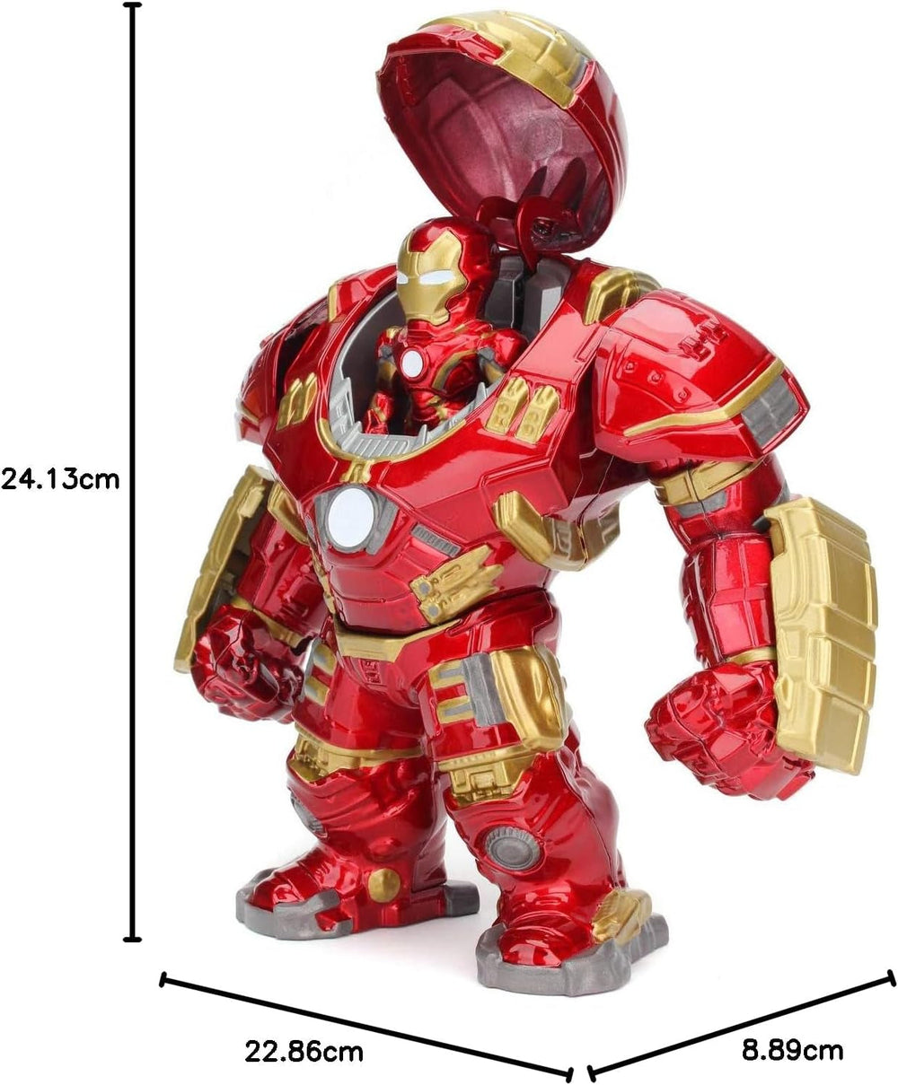 Jada Toys Marvel-Figur Hulkbuster & Ironman, offener und geschlossener Helm, Sammelfiguren, Set, Druckguss, Rot, Größe: 6 Zoll Hulkbuster & 2 Zoll Ironman Actionfiguren Naty Shop