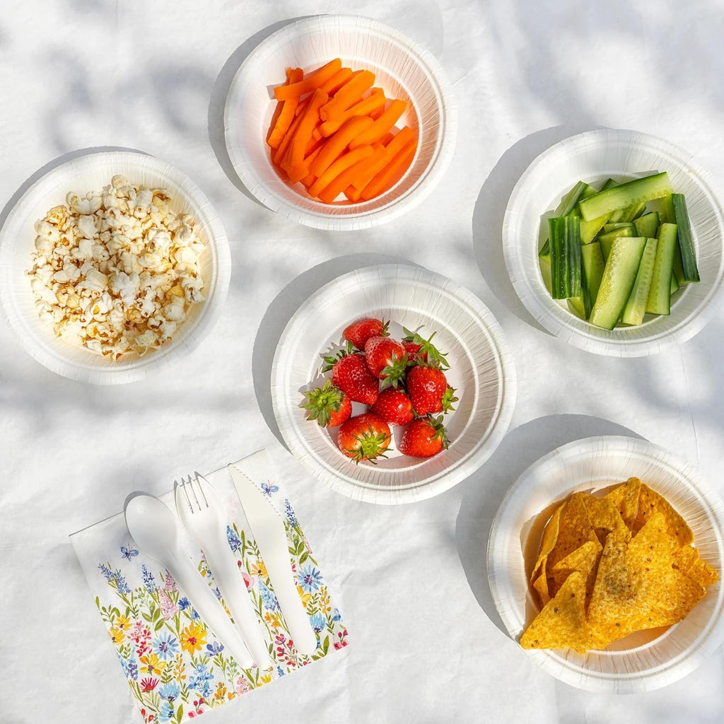 Talking Tables Table Kind Șervețele de unică folosință, șervețele din hârtie moale, șervețele de unică folosință, model floral, pentru nunți sau uz zilnic, ecologice, compostabile, reciclabile