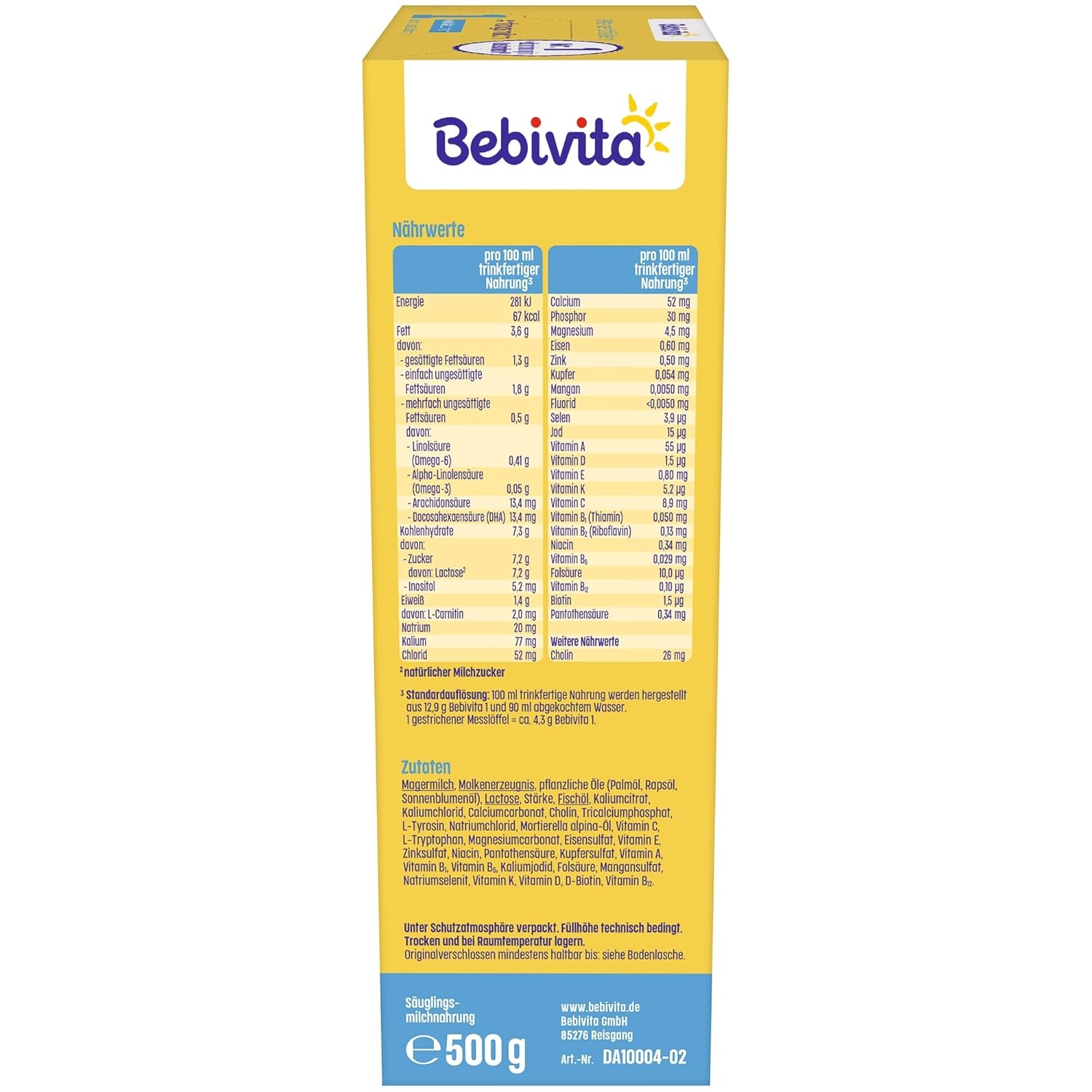 1 Säuglingsmilchpulver für Säuglinge ab der Geburt (5 x 500 g)