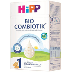 HiPP 1 Bio Combiotik (4 x 600g), Milchpulvernahrung für Säuglinge ab der Geburt, mit natürlichen Milchsäurekulturen und leicht zu behandelnder Bio-Stärke, in bester Bio-Qualität