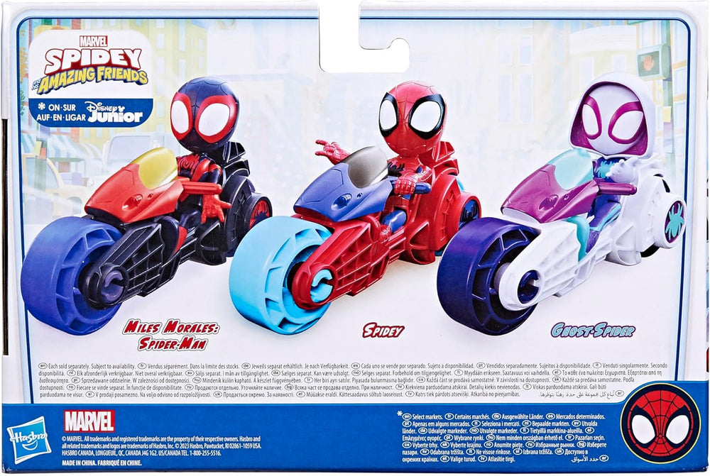 SPIDEY und SEINE FANTASTISCHEN FREUNDE Marvel Spidey Motorradfigur Spielzeug für Jungen und Mädchen ab 3 Jahren Actionfiguren Naty Shop
