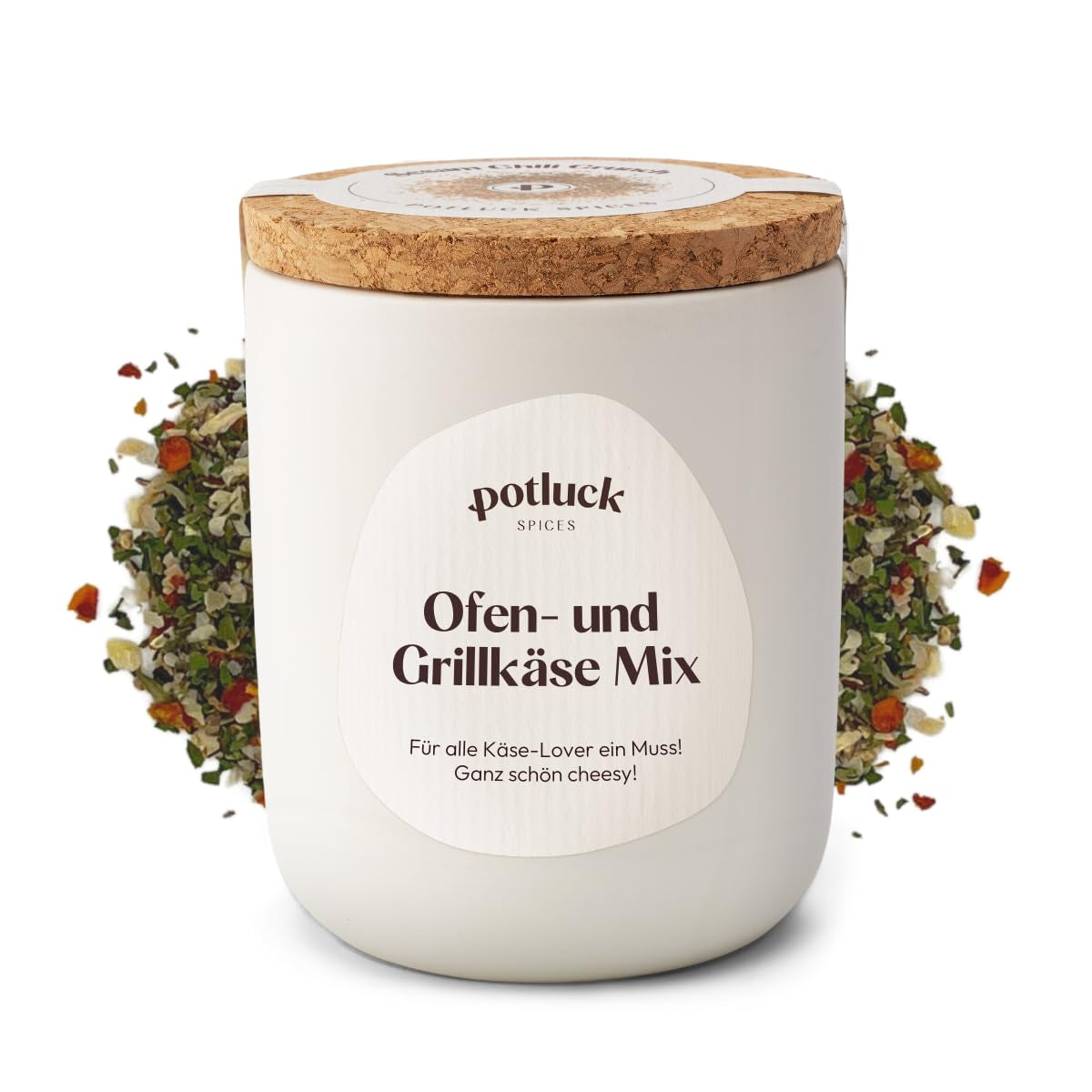 Potluck | Feta-Gewürz | Gewürzmischung im Keramiktopf | 50g | Mit natürlichen Inhaltsstoffen