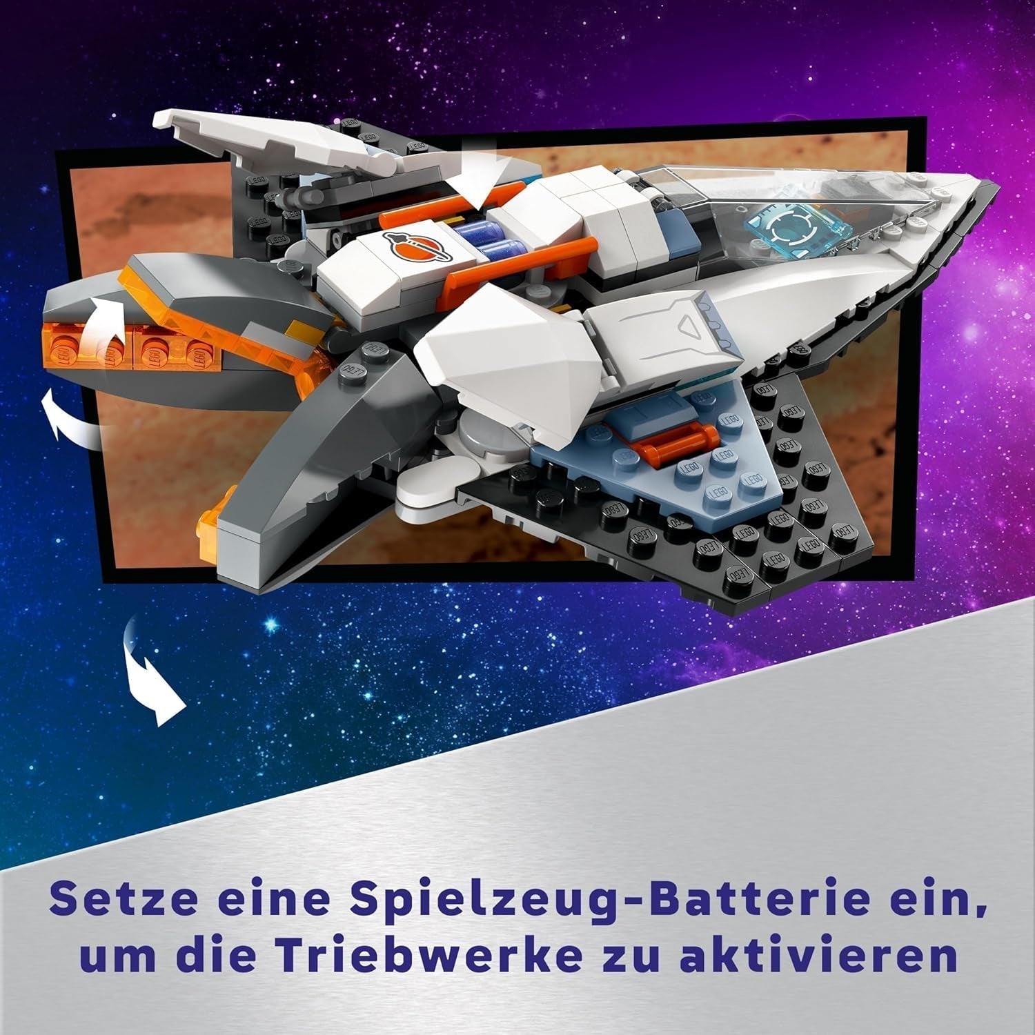 LEGO City Raumschiff, Space-Shuttle-Weltraumspielzeug zum Bauen für Kinder, Jungen und Mädchen ab 6 Jahren, Set mit Astronautenfigur 60430 Bausets Besuchen Sie den LEGO-Store