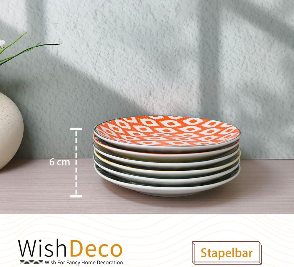 Farfurii pentru tort, set de 6; farfurii mici pentru desert (15 cm); farfurii pentru salată din porțelan; farfurii colorate pentru micul dejun; farfurii mini pentru paste, fructe, pâine