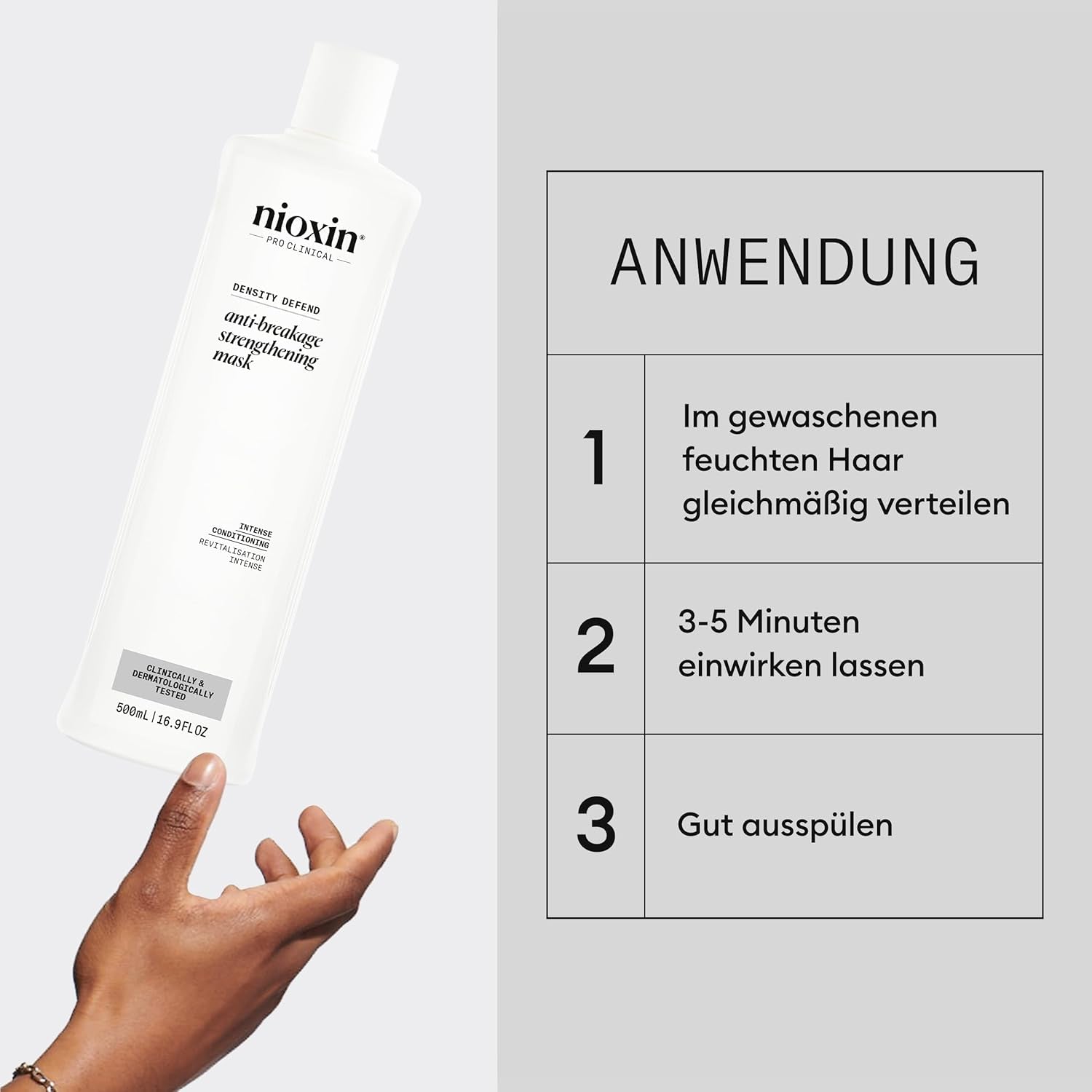 Nioxin Density Defend Anti-Breakage Strengthening Hair Mask - Mască de păr hidratantă împotriva ruperii părului, îngrijire a părului leave-in cu vitamina C Masca de par Naty Shop