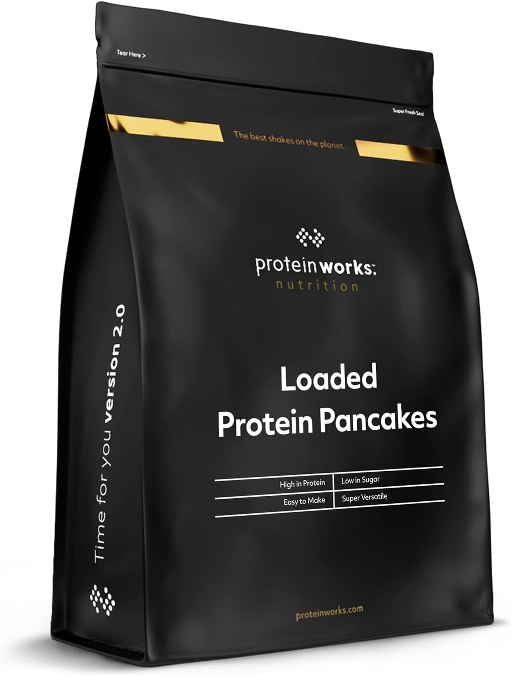 Protein Works - Loaded Protein Pfannkuchen | Premium Pfannkuchen Mischung | Eiweiß Pancakes | Protein Pancakes | 8 Servings | Natürlich | 500G Amestec pentru copt si gatit Naty Shop