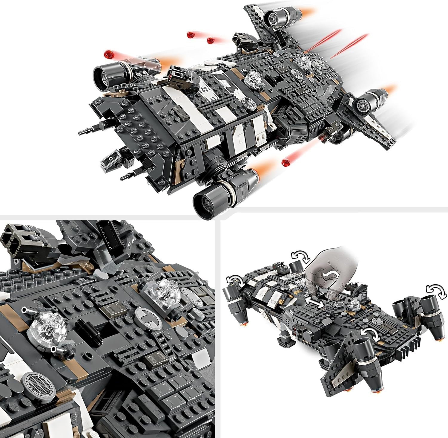 LEGO Star Wars: Skeleton Crew Onyx Cinder, baubares und sammelbares Raumschiffspielzeug für Jungen und Mädchen mit 5 Charakteren, Geschenkidee für Fans ab 10 Jahren 75374 Bausätze Besuchen Sie den LEGO-Store