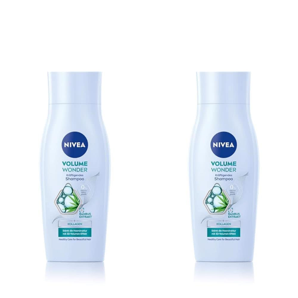 NIVEA Volume Wonder Kräftigendes Shampoo, Volumenshampoo, 50 ml Dusche und Bad Naty Shop 2 x 50 ml