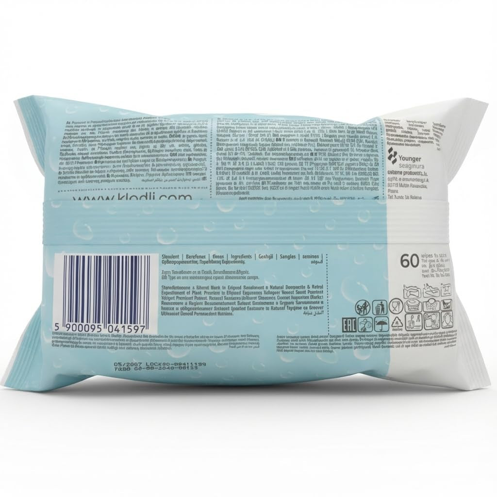 Kindii Water Care Feuchttücher – Aqua Baby Wipes – 100 % Viskose, 99,9 % Wasser, Grapefruit-Extrakt, Schalgröße 150 x 200, 100 % biologisch abbaubar, plastikfrei, Reinigungstücher für empfindliche Haut