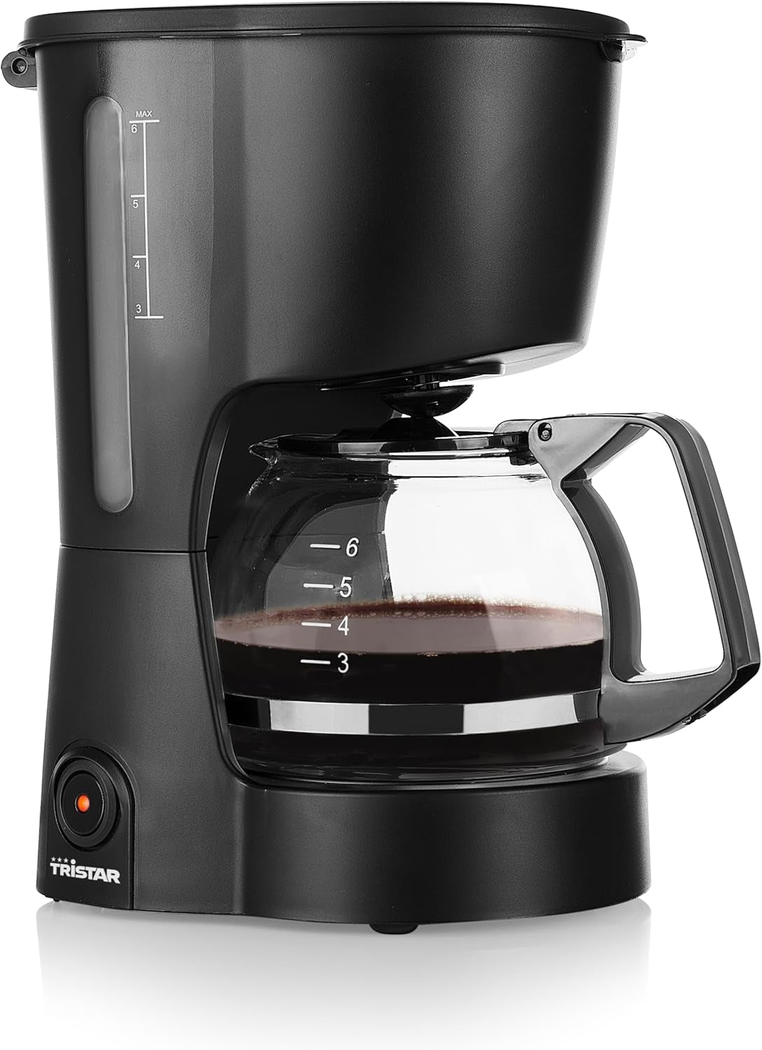 Cafetieră Tristar, capacitate 6 cești, 600W, funcție de menținere a căldurii, oprire automată, filtru permanent, sistem anti-picurare, compactă și portabilă, ușor de curățat, CM-1246