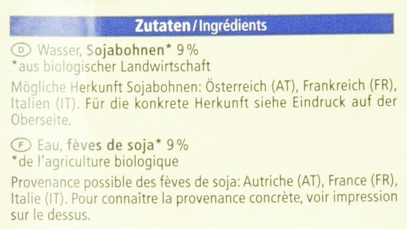 Bio Sojadrink, ungefettet, glutenfrei, laktosefrei, vegan, 8er Pack (8 x 1 kg)