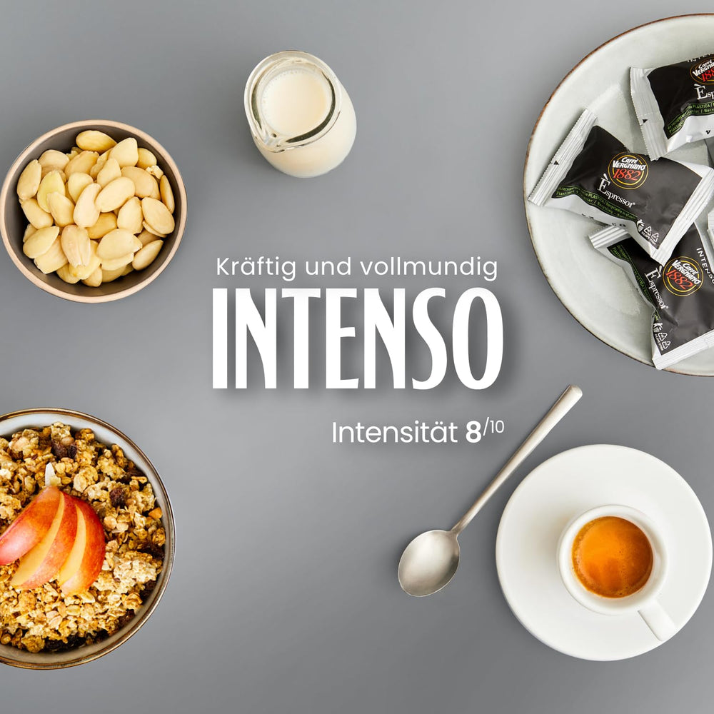 Caffè Vergnano 1882 - Èspresso Kompostierbare Kaffeekapseln , Kompatible Mit Nespresso, Intenso (Intensiv) - Packung Enthält 100 Kapseln