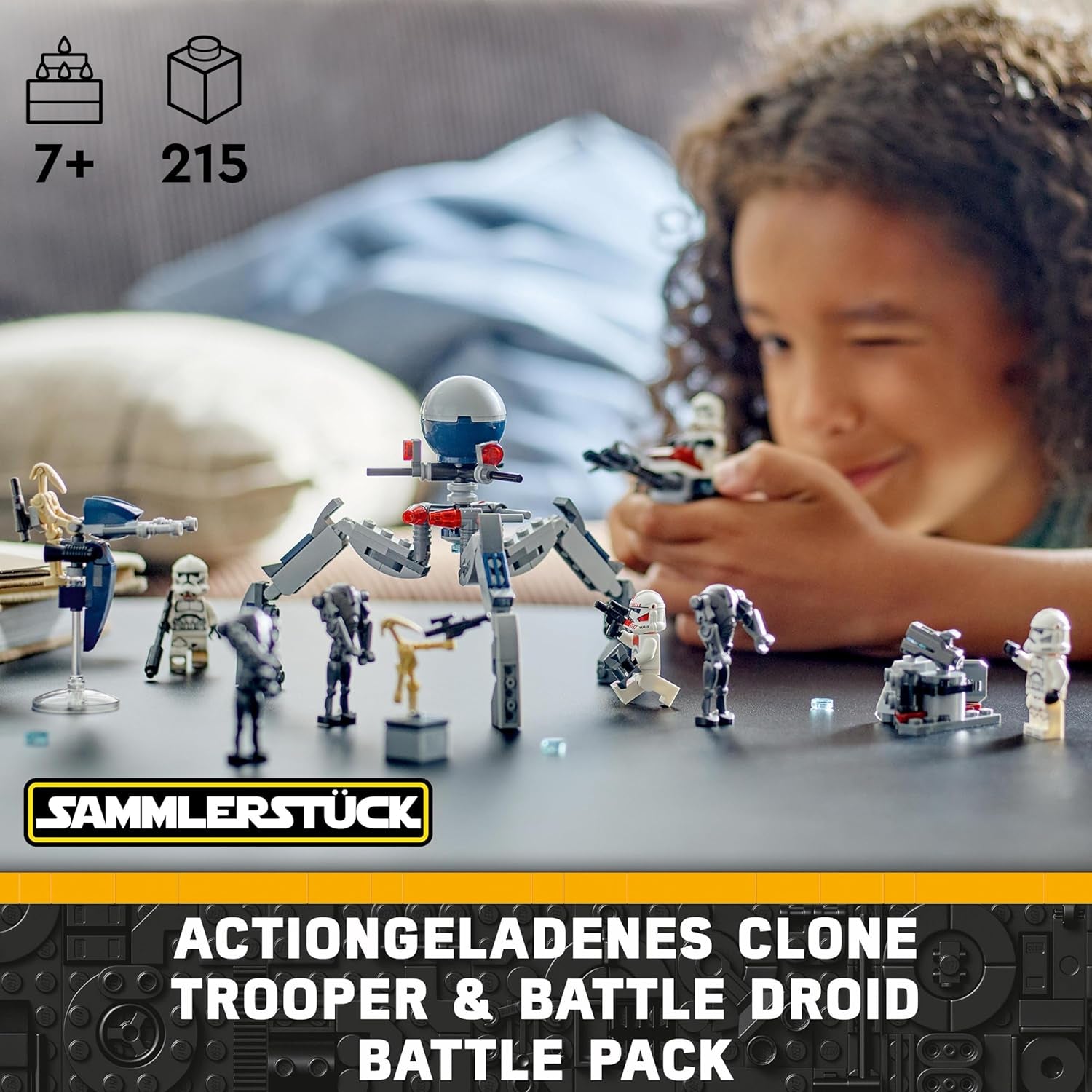 LEGO Star Wars 75372 Clone Trooper & Battle Droid Battle Pack, inkl. 4 Minifiguren, 5 Droiden und Speeder-Motorrad mit Shooter – Konstruktionsspielzeug für Jungen und Mädchen ab 7 Jahren. Bausätze Besuchen Sie den LEGO-Store
